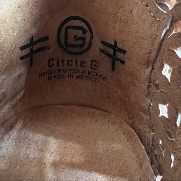 Corral Circle G Leather Cut Out Western Round Toe Ankle Boot Womens 10 - Picture 7 of 8